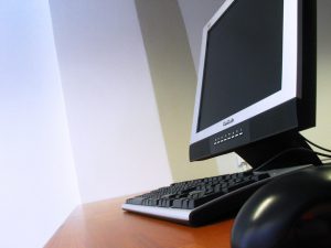 computer on desk